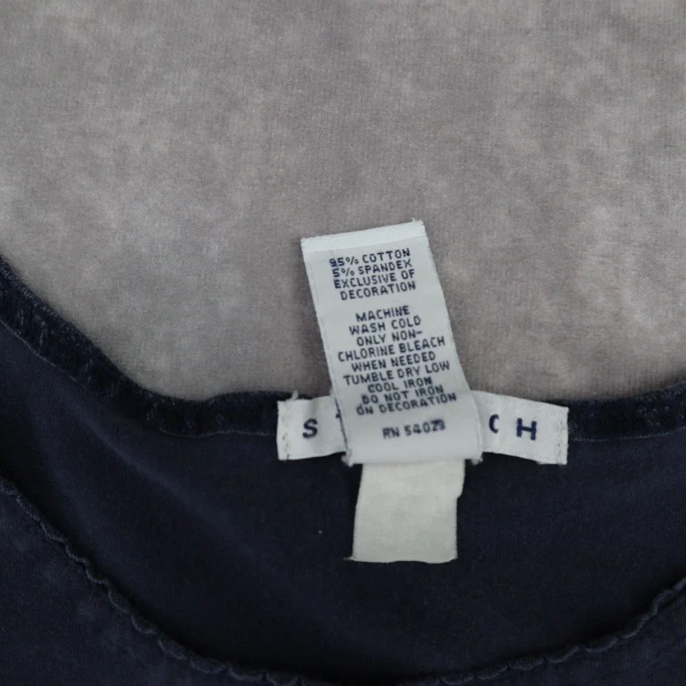 Vintage Gap Long Sleeve Y2K Navy Stretch Long Sleeve Tee Shirt Cotton Fits XS